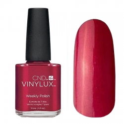 CND Vinylux №196 Tartan Punk - Лак для ногтей 15 мл красно-малиновый с металлическим отливом