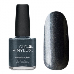 CND Vinylux №201 Grommet - Лак для ногтей 15 мл темно-серый плотный оттенок с перламутром.