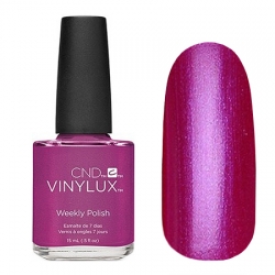 CND Vinylux №209 Magenta Mischief - Лак для ногтей 15 мл фиолетовый оттенок с мерцающим неоновым и сиреневым 3D шиммером.