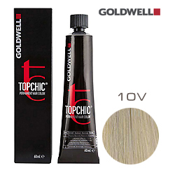 Goldwell Topchic 10V - Стойкая краска для волос - Пастельный фиолетовый блондин 60 мл.