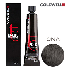 Goldwell Topchic 3NA - Стойкая краска для волос - Темно-коричневый пепельный 60 мл.