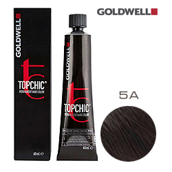 Goldwell Topchic 5A - Стойкая краска для волос - Светлый коричневый пепельный 60 мл.