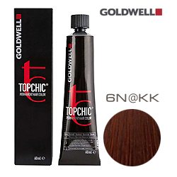 Goldwell Topchic 6N@KK - Стойкая краска для волос Темный блонд с интенсивно-медным сиянием 60 мл