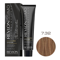 Revlon Professional Revlonissimo Colorsmetique High CoverАge - Крем-краска для волос 7.32 Перламутрово-золотистый блондин 60 мл 