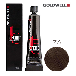 Goldwell Topchic 7A - Стойкая краска для волос - Пепельный блондин 60 мл.