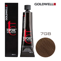 Goldwell Topchic 7GB - Стойкая краска для волос - Блондин золотисто-бежевый (Песочный русый) 60 мл.