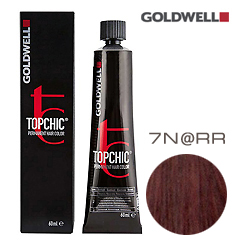 Goldwell Topchic 7N@RR - Стойкая краска для волос Блонд с интенсивно-красным сиянием 60 мл