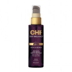 CHI Deep Brilliance Olive&Monoi Optimum Shine Serum - Несмываемая сыворотка для сияния волос 177 мл 
