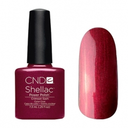 CND Shellac Гель-лак для ногтей Crimson Sash 7,3 мл плотный темно-бордовый с микроблеском