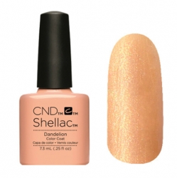 New-Весна 2015! CND Shellac Dandelion гель-лак 7,3 мл светлый персиковый с золотым микроблеском.