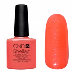 CND Shellac Desert Poppy - Гель-лак для ногтей 7,3 мл оранжевый коралл с микроблеском 