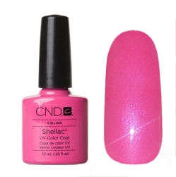 CND Shellac Гель-лак для ногтей Hot Pop Pink 7,3 мл ярко-розовая эмаль, цвет барби