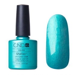 CND Shellac Гель-лак для ногтей Hotski to Tchotchke 7,3 мл бирюзовый, с перламутром.