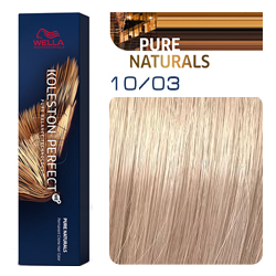 Wella Koleston Perfect ME+ Pure Naturals - Крем-краска для волос 10/03 Пшеница 60 мл