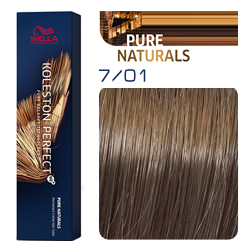 Wella Koleston Perfect ME+ Pure Naturals - Крем-краска для волос 7/01 Фундук 60 мл