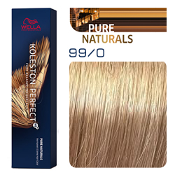 Wella Koleston Perfect ME+ Pure Naturals - Крем-краска для волос 99/0 Очень светлый блонд интенсивный натуральный 60 мл