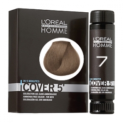 L'Oreal Professionnel HOMME Cover 5 №7 - Тонирующий гель Естественное тонирование седины (Блондин) 3 х 50 мл