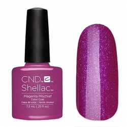 CND Shellac Magenta Mischief - Гель-лак для ногтей 7,3 мл насыщенная темная фуксия, с микроблеском