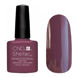 CND Shellac Married to Mauve - Гель-лак для ногтей 7,3 мл сливово-коричневый, эмалевый плотный цвет