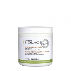 Matrix Biolage R.A.W Re-Hydrate Clay Mask - Детокс-маска увлажняющая с маслом Ши и марокканской вулканической глиной 400 мл 