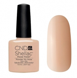 CND Shellac Powder My Nose - Гель-лак для ногтей 7,3 мл пастельно-бежевый, эмаль.