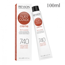 Revlon Professional Nutri Color Creme 740 Light Copper - Крем-краска тон Медный 100 мл