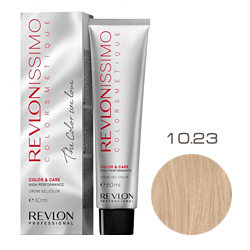 Revlon Professional Revlonissimo Colorsmetique Color & Care - Крем-гель 10.23 Очень сильно светлый блондин переливающийся-золотистый 60 мл