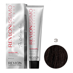 Revlon Professional Revlonissimo Colorsmetique Color & Care - Крем-гель 3 Темно-коричневый 60 мл