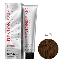 Revlon Professional Revlonissimo Colorsmetique Color & Care - Крем-гель 4.3 Коричневый золотистый 60 мл