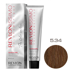 Revlon Professional Revlonissimo Colorsmetique Color & Care - Крем-гель 5.34 Светло-коричневый золотисто-медный 60 мл