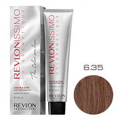 Revlon Professional Revlonissimo Colorsmetique Color & Care - Крем-гель 6.35 Темный блондин золотисто-махагоновый 60 мл