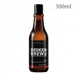Redken Brews 3-in-1 Shampoo, Conditioner And Body Wash - 3 в 1 шампунь, кондиционер и гель для душа 300 мл