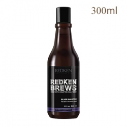Redken Brews Silver Shampoo - Шампунь для нейтрализации желтизны седых и осветлённых волос 300 мл