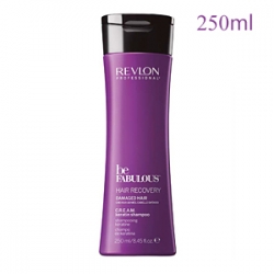 Revlon Professional Be Fabulous Hair Recovery Damaged Hair C.R.E.A.M. Keratin Shampoo - Очищающий шампунь для сухих и поврежденных волос с кератином 250 мл