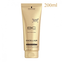 Schwarzkopf Professional Bonacure Excellium Taming Shampoo with Q10+ Omega-3 - Шампунь смягчающий для жестких зрелых окрашенных волос 200 мл 