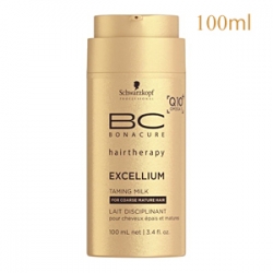 Schwarzkopf Professional Bonacure Excellium Taming Milk - Смягчающее молочко для жестких зрелых окрашенных волос 100 мл 