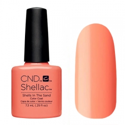 CND Shellac Shells in the Sand - Гель-лак для ногтей 7,3 мл мягкий оранжевый оттенок, эмалевый 