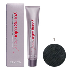Revlon Professional Young Color Excel Creme Gel Color - Крем-краска 1 Черный 70 мл