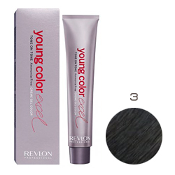 Revlon Professional Young Color Excel Creme Gel Color - Крем-краска 3 Темно-коричневый 70 мл