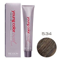 Revlon Professional Young Color Excel Creme Gel Color - Крем-краска 5.34 Ореховый 70 мл