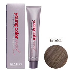 Revlon Professional Young Color Excel Creme Gel Color - Крем-краска 6.24 Темный блондин мокка 70 мл