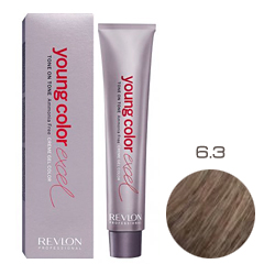 Revlon Professional Young Color Excel Creme Gel Color - Крем-краска 6.3 Светлый золотой орех 70 мл