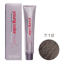 Revlon Professional Young Color Excel Creme Gel Color - Крем-краска 7.12 Русый пурпурный блонд 70 мл