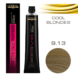 L'Oreal Professionnel Diarichesse - Краска для волос Диаришесс 9.13 Очень светлый блондин бежевый 50 мл